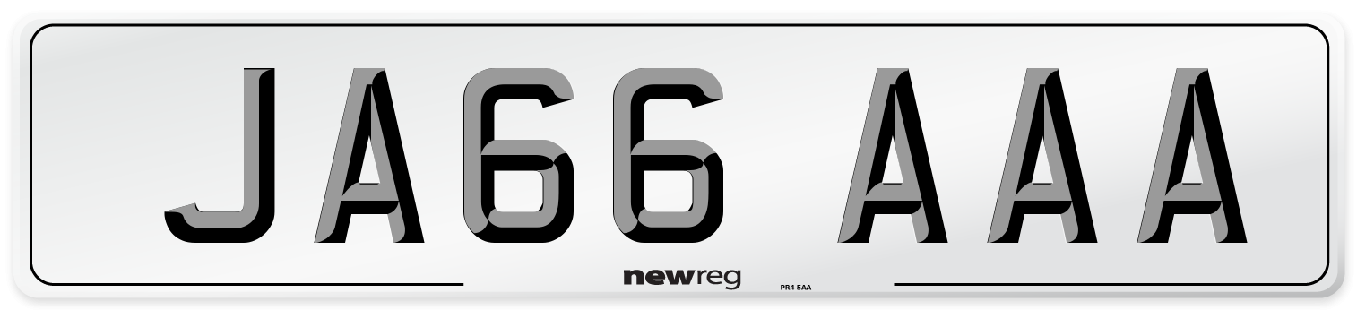 JA66 AAA Number Plate from New Reg